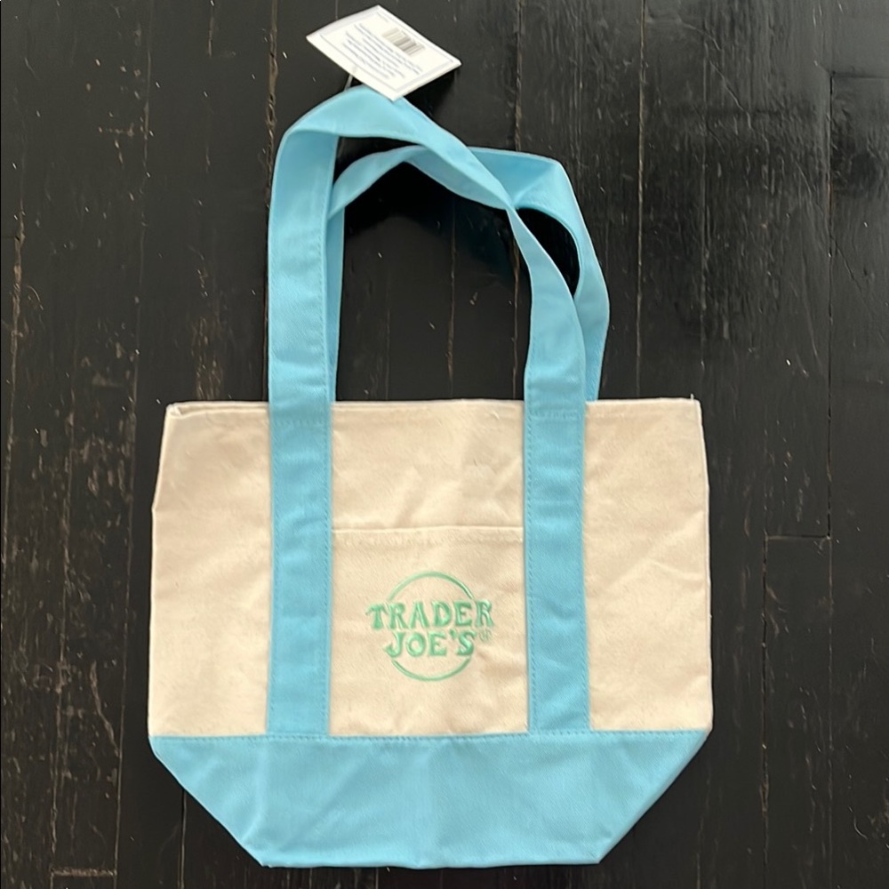 Trader Joe’s Blue and Cream Tote Bag